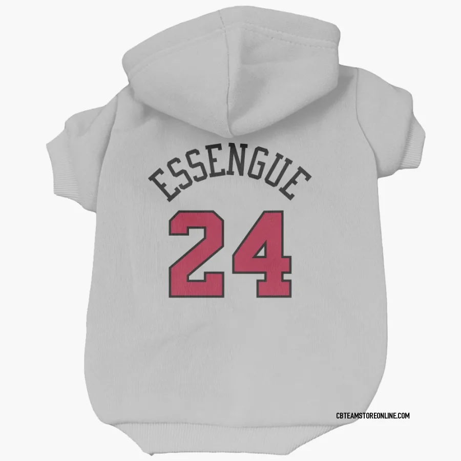 Chicago Bulls Noa Essengue White  Dog & Cat Pet Hoodie