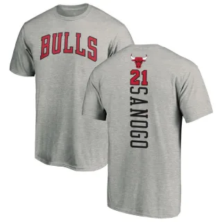 Men's Chicago Bulls Adama Sanogo Ash Backer T-Shirt