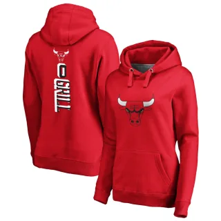 Women's Chicago Bulls Caleb Grill Red Branded Backer Pullover Hoodie