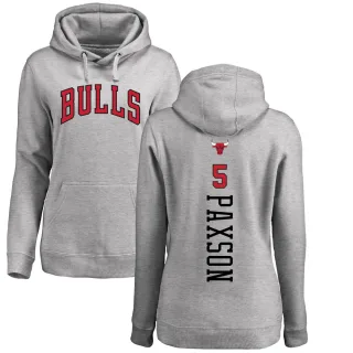 Women's Chicago Bulls John Paxson Branded Ash Backer Pullover Hoodie